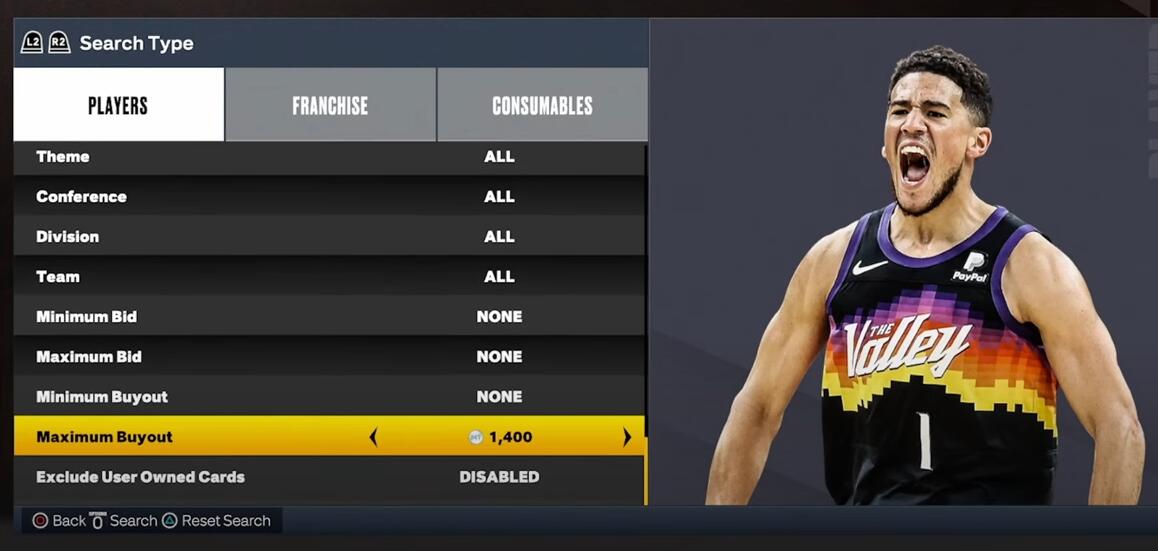 How Set Filters To Snipe NBA 2K MyTEAM Points In PlayStation Myteam